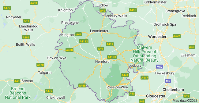 Herefordshire Map