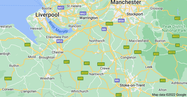 google map of cheshire